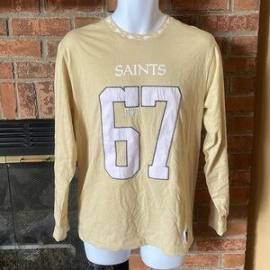 NWOT NFL New Orleans Saints Gold Core Team 97 Staple Long Sleeve Shirt